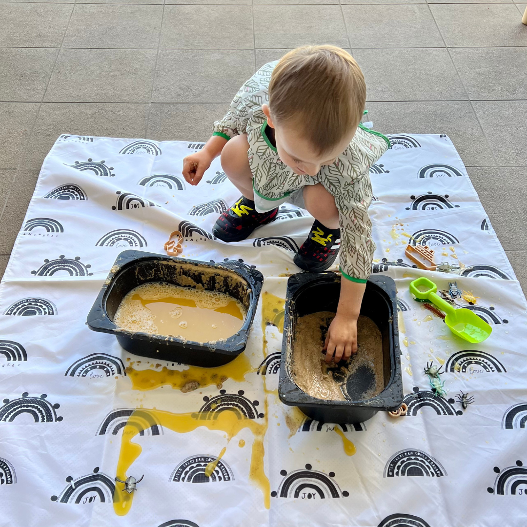 Splat Mat Messy Floor Cover Care - How to clean your Floor Cover Mat.