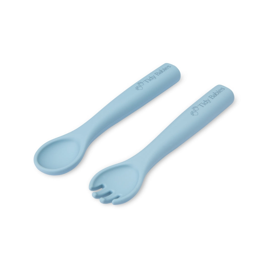 Silicone Baby Spoon & Fork Cutlery Set - Cutlery Silicone Baby Spoon & Fork Set – Soft Bpa-free Utensils for Self-feeding