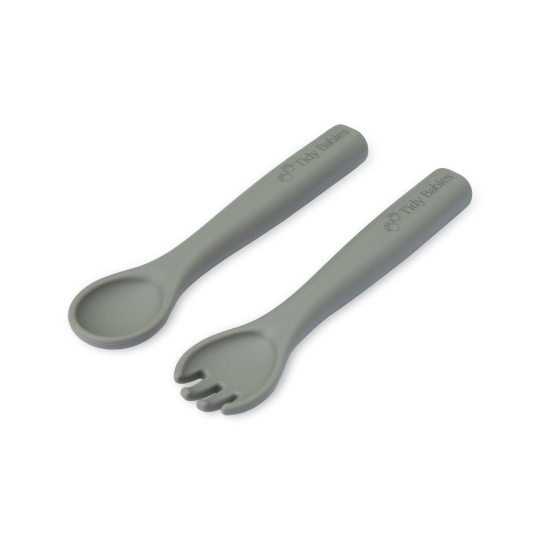 Silicone Baby Spoon & Fork Cutlery Set - Cutlery Silicone Baby Spoon & Fork Set – Soft Bpa-free Utensils for Self-feeding