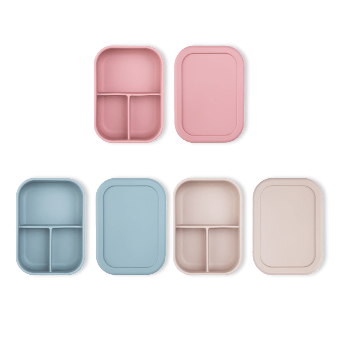 Silicone Bento Lunch Box - Divided Food Container With Lid - Lunch Box