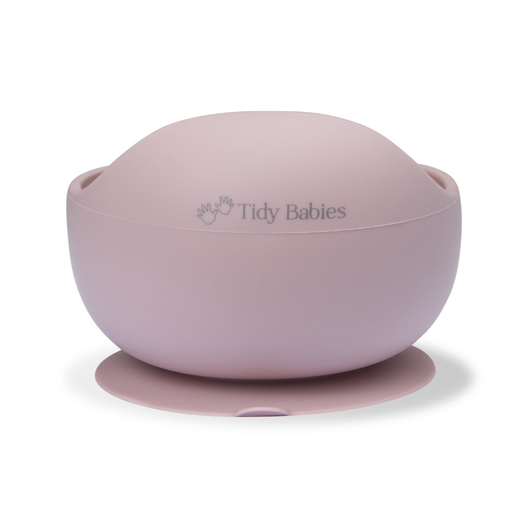 Silicone Suction Base Lip Bowl & Spoon Set Silicone Bowls Pink Suction Based Baby Bowl