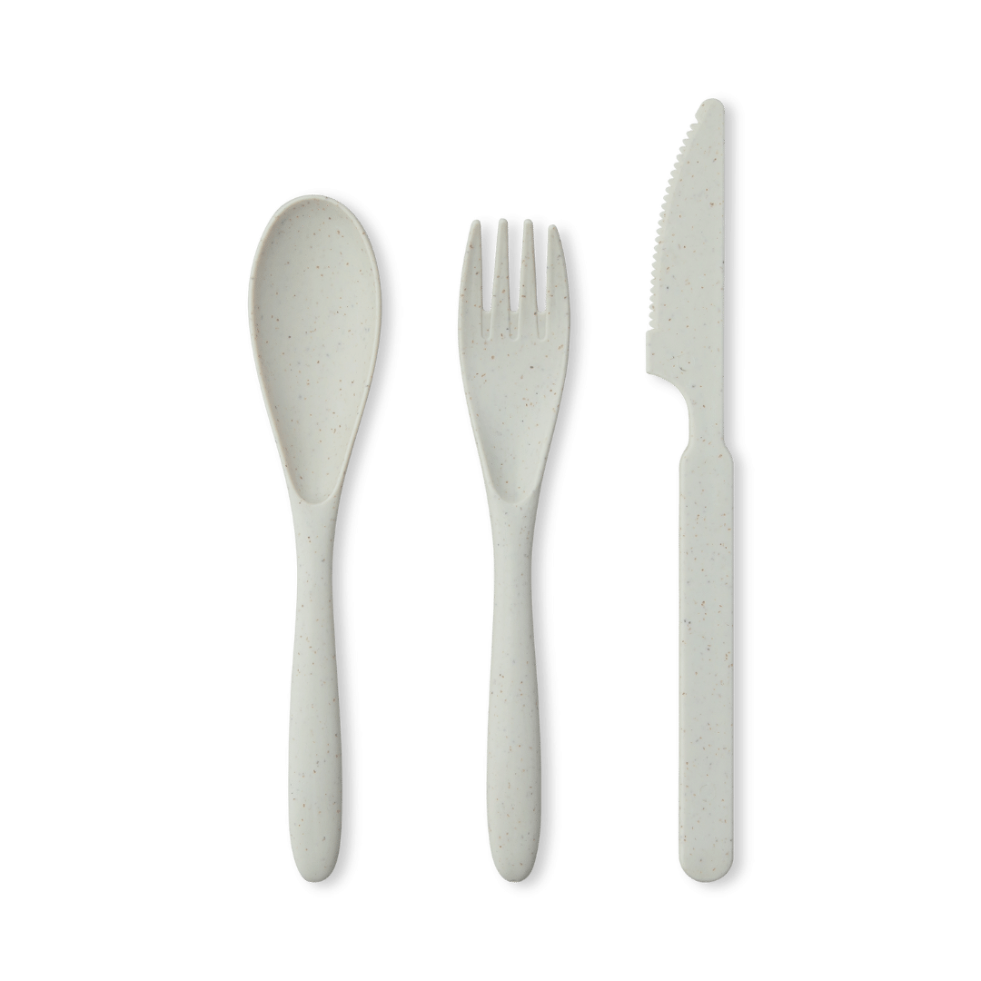 Wheat Straw Fibre Travel Utensils Cutlery Set Cutlery White Plastic Cutlery Set