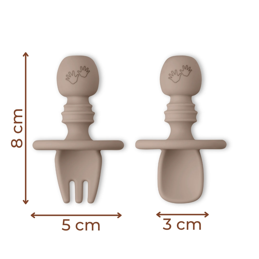 Baby Led Weaning Silicone Spoon & Fork Cutlery Set