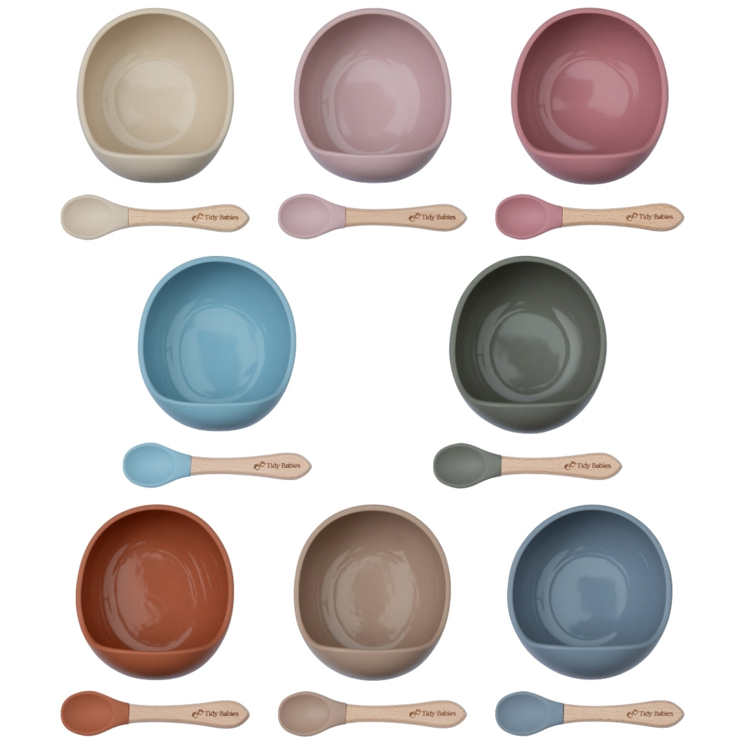 Silicone Suction Base Lip Bowl & Spoon Set