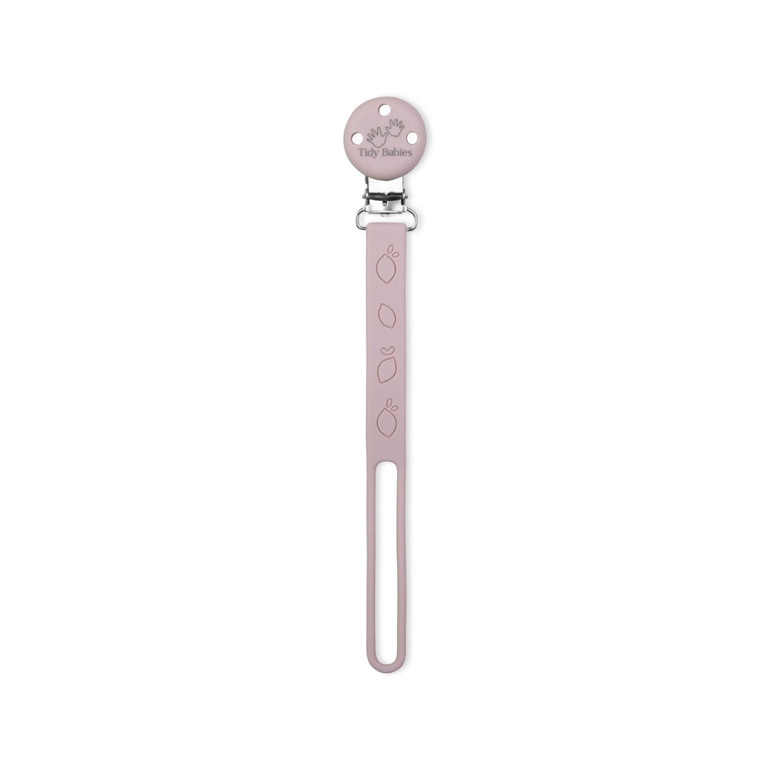 Silicone Baby Dummy Flat Rope Clip with Citrus Design Musk Pink Pacifier Clips & Holders Pink Baby Pacifier Clip Fruit