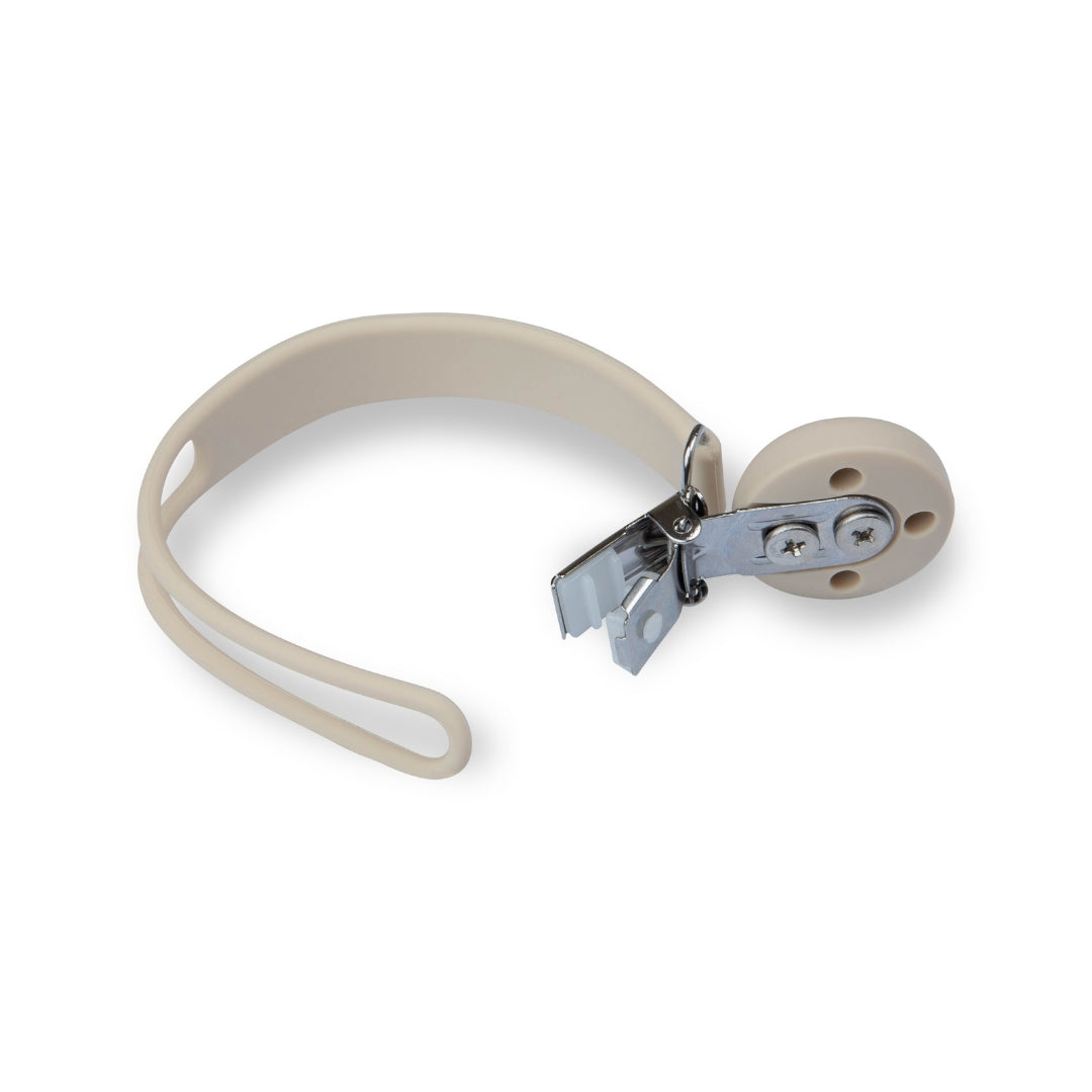 Silicone Baby Dummy Flat Rope Clip with Citrus Design Pacifier Clips & Holders Beige Plastic Bracelet Metal Clip