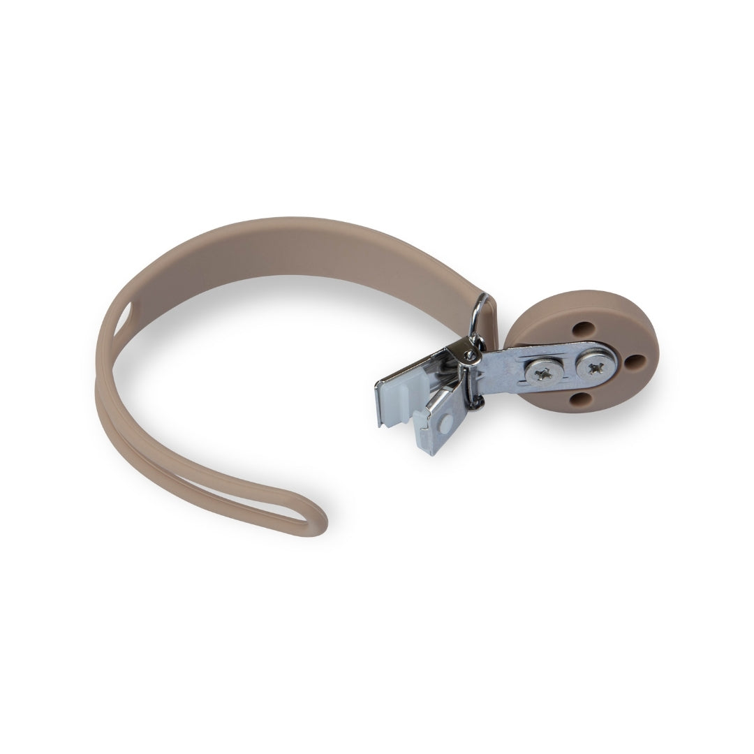 Silicone Baby Dummy Flat Rope Clip with Citrus Design Pacifier Clips & Holders Beige Plastic Pacifier Clip Metal