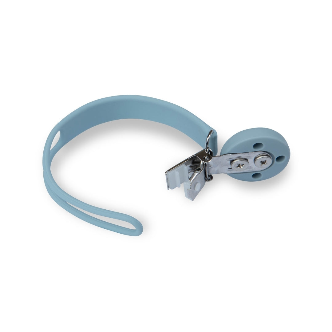 Silicone Baby Dummy Flat Rope Clip with Citrus Design Pacifier Clips & Holders Blue Silicone Pacifier Clip Metal