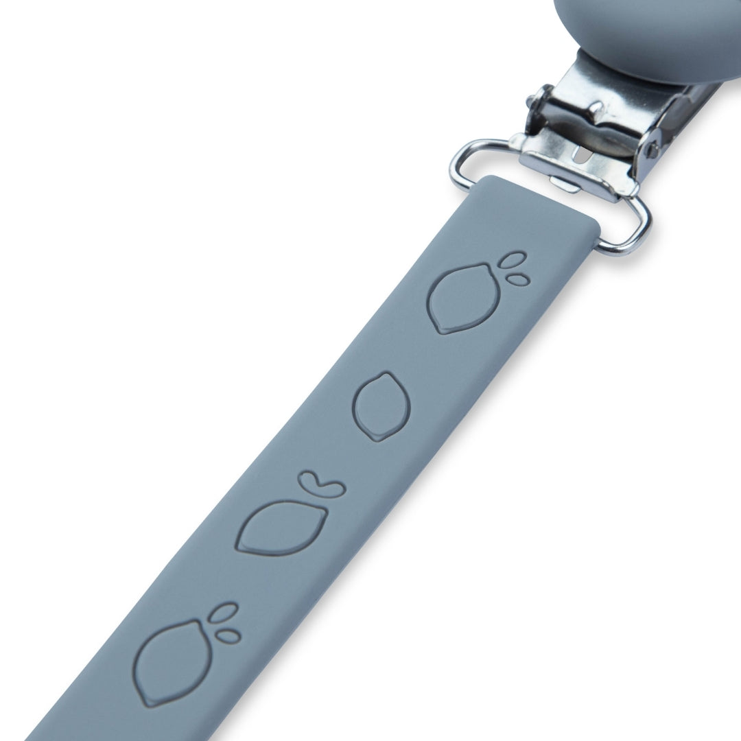 Silicone Baby Dummy Flat Rope Clip with Citrus Design Pacifier Clips & Holders Gray Silicone Pacifier Clip Lemon