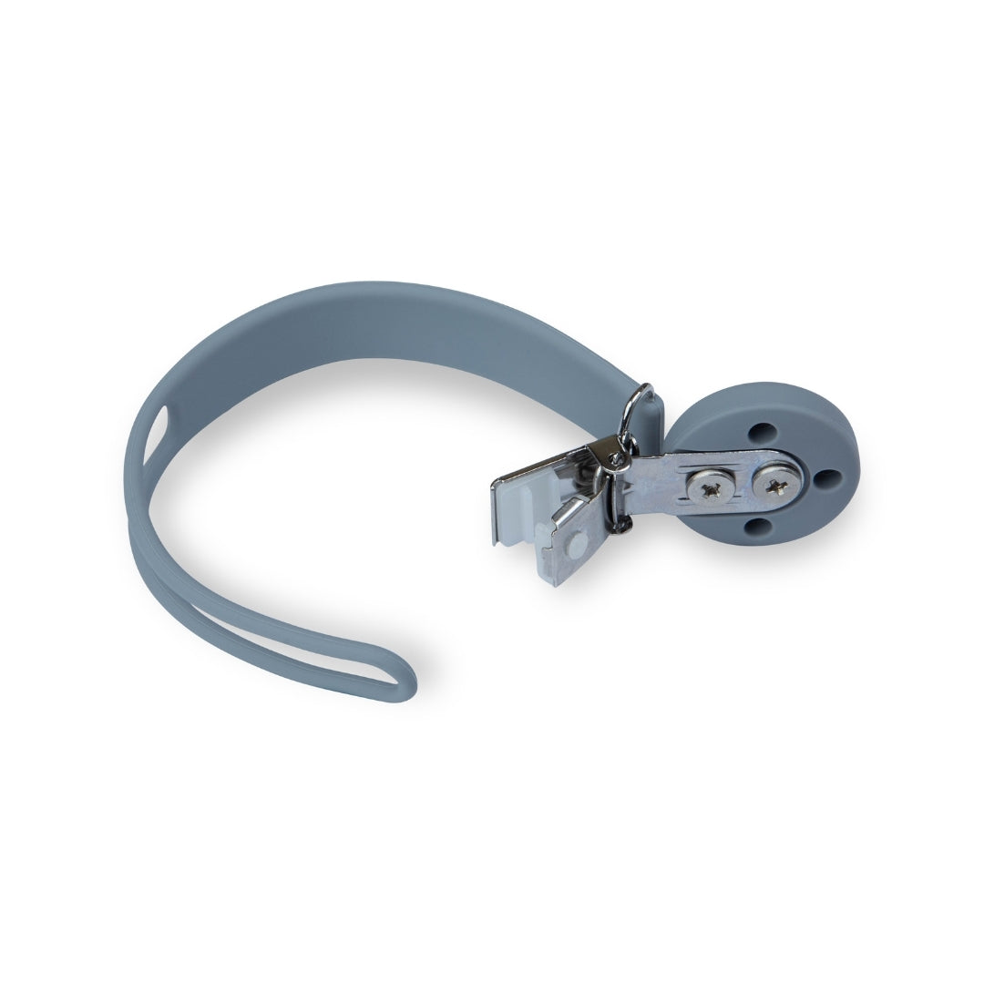 Silicone Baby Dummy Flat Rope Clip with Citrus Design Pacifier Clips & Holders Gray Silicone Pacifier Clip Metal