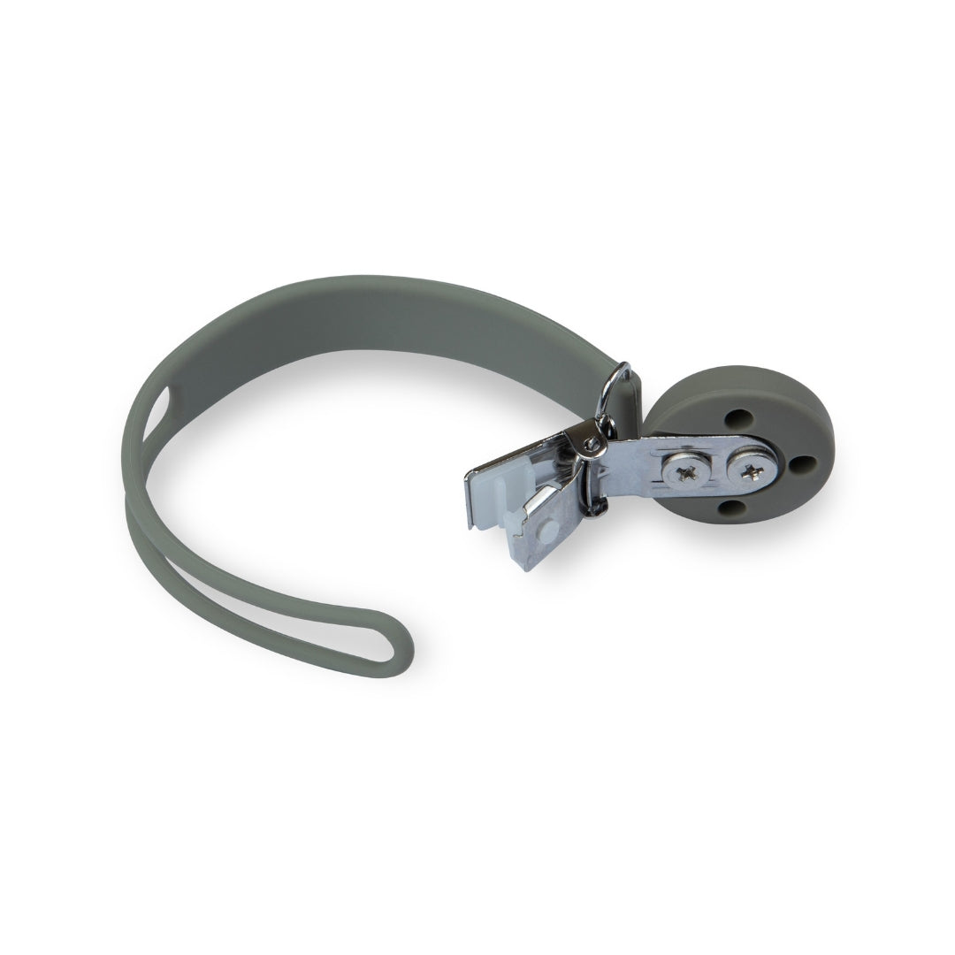 Silicone Baby Dummy Flat Rope Clip with Citrus Design Pacifier Clips & Holders Gray Silicone Pacifier Clip Metal