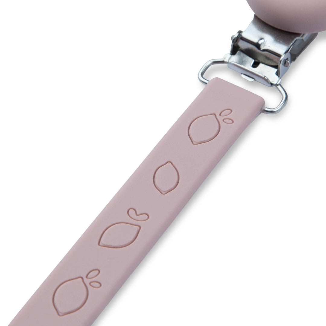 Silicone Baby Dummy Flat Rope Clip with Citrus Design Pacifier Clips & Holders Pink Pacifier Clip Lemon Designs
