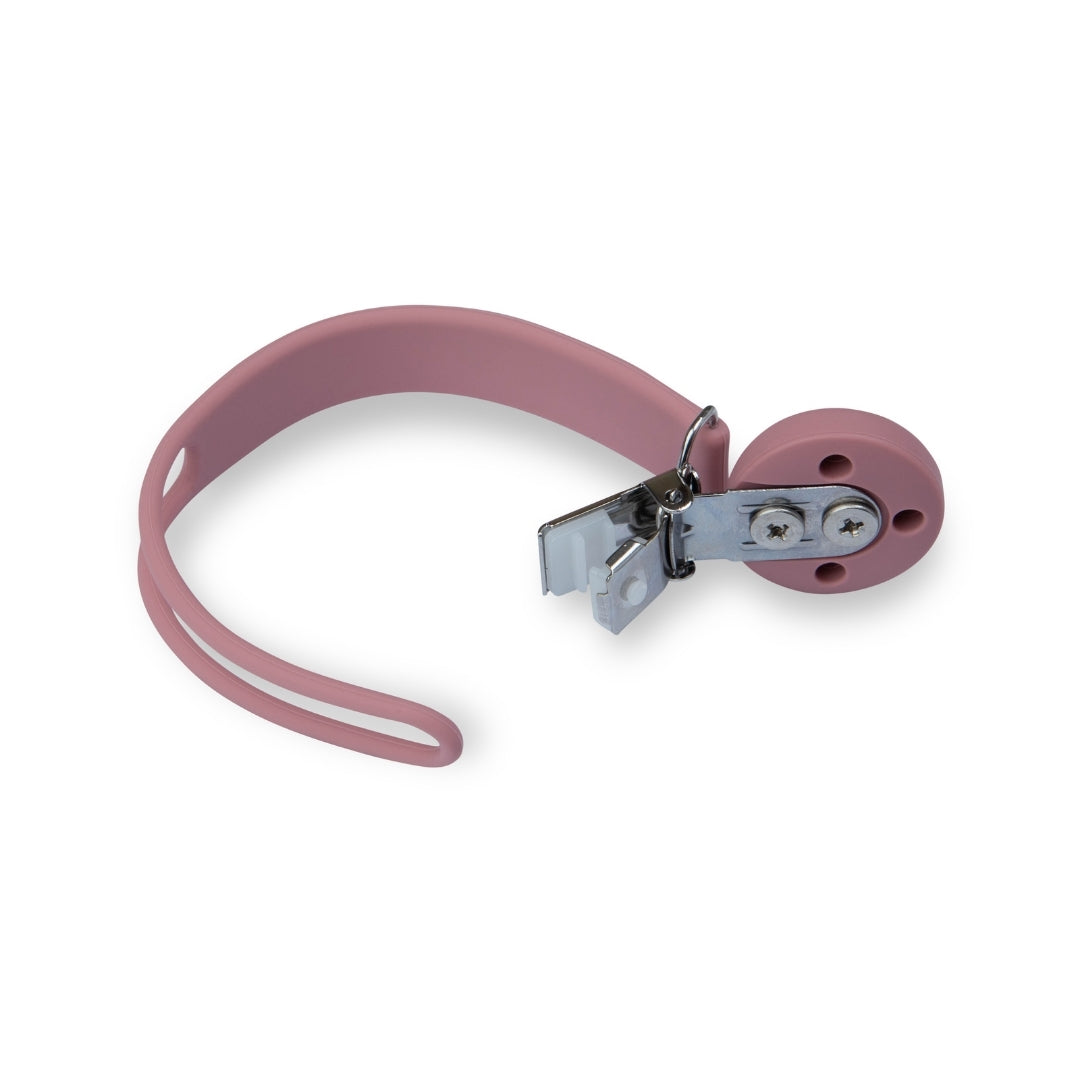 Silicone Baby Dummy Flat Rope Clip with Citrus Design Pacifier Clips & Holders Pink Silicone Pacifier Clip Metal