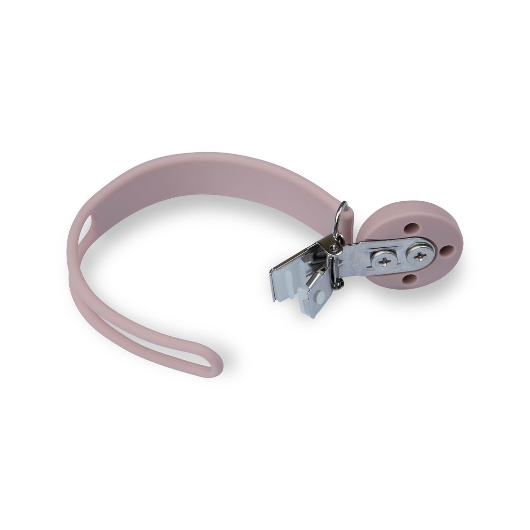 Silicone Baby Dummy Flat Rope Clip with Citrus Design Pacifier Clips & Holders Pink Silicone Pacifier Clip Metal
