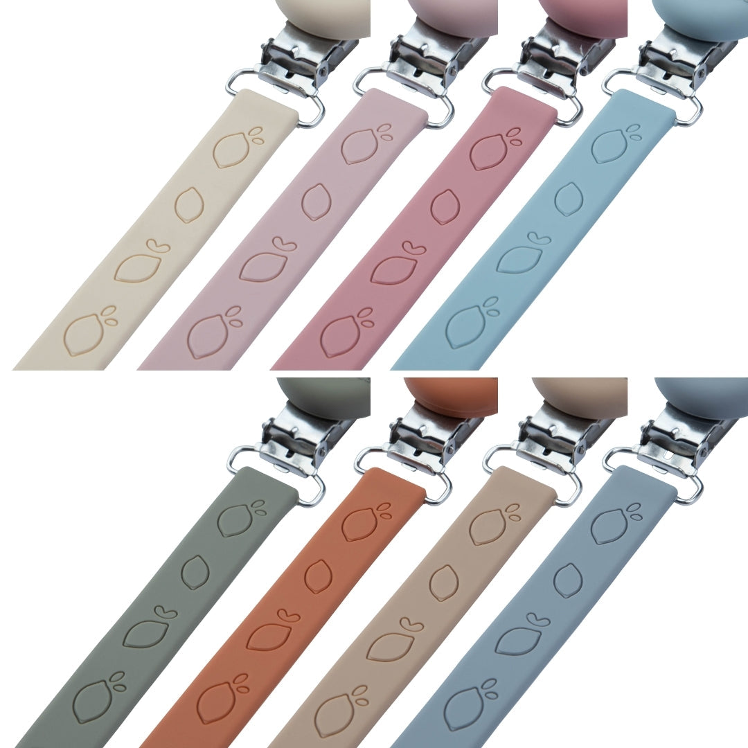 Silicone Baby Dummy Flat Rope Clip with Citrus Design Pacifier Clips & Holders Rows Colorful Silicone Pacifier Clips
