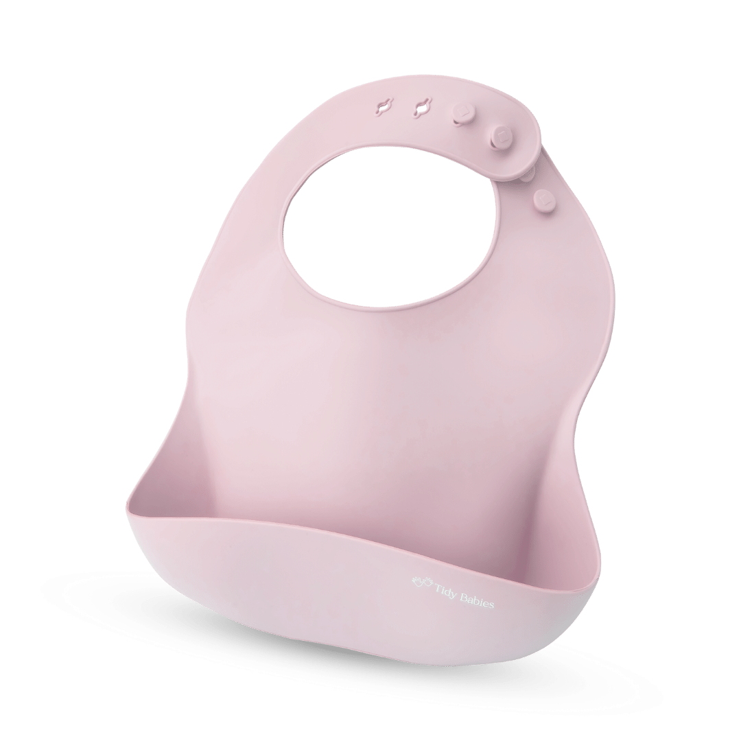 Silicone Baby Mealtime Feeding Bib In Perfect Pastel Colour Options - Musk - Silicone Bibs