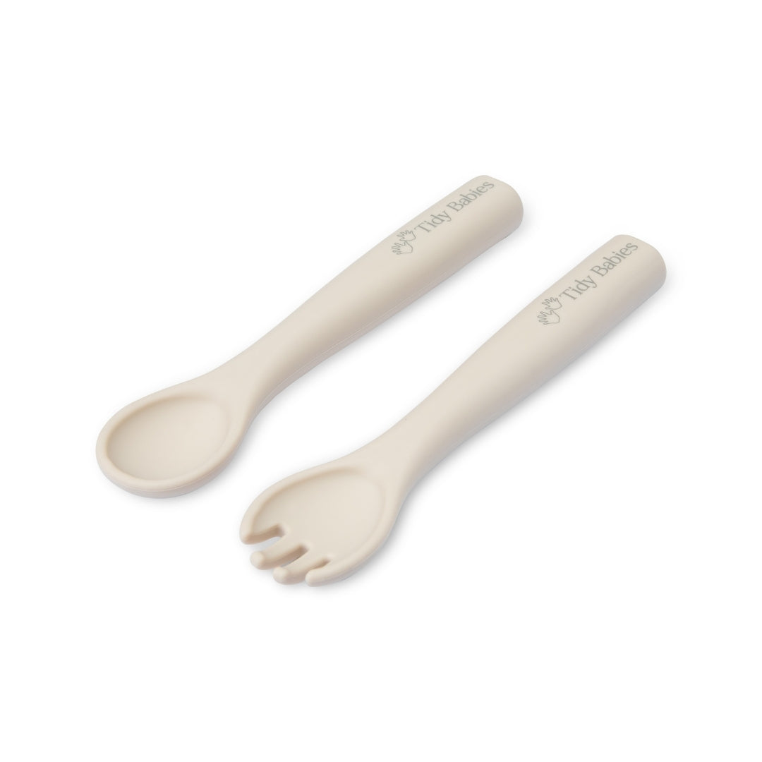 Silicone Baby Spoon & Fork Cutlery Set - Cutlery Silicone Baby Spoon & Fork Set – Soft Bpa-free Utensils for Self-feeding