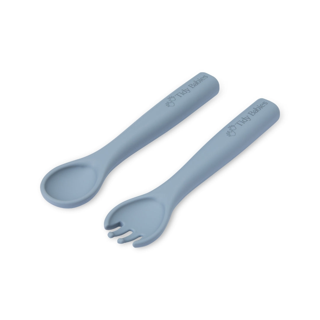 Silicone Baby Spoon & Fork Cutlery Set - Cutlery Silicone Baby Spoon & Fork Set – Soft Bpa-free Utensils for Self-feeding