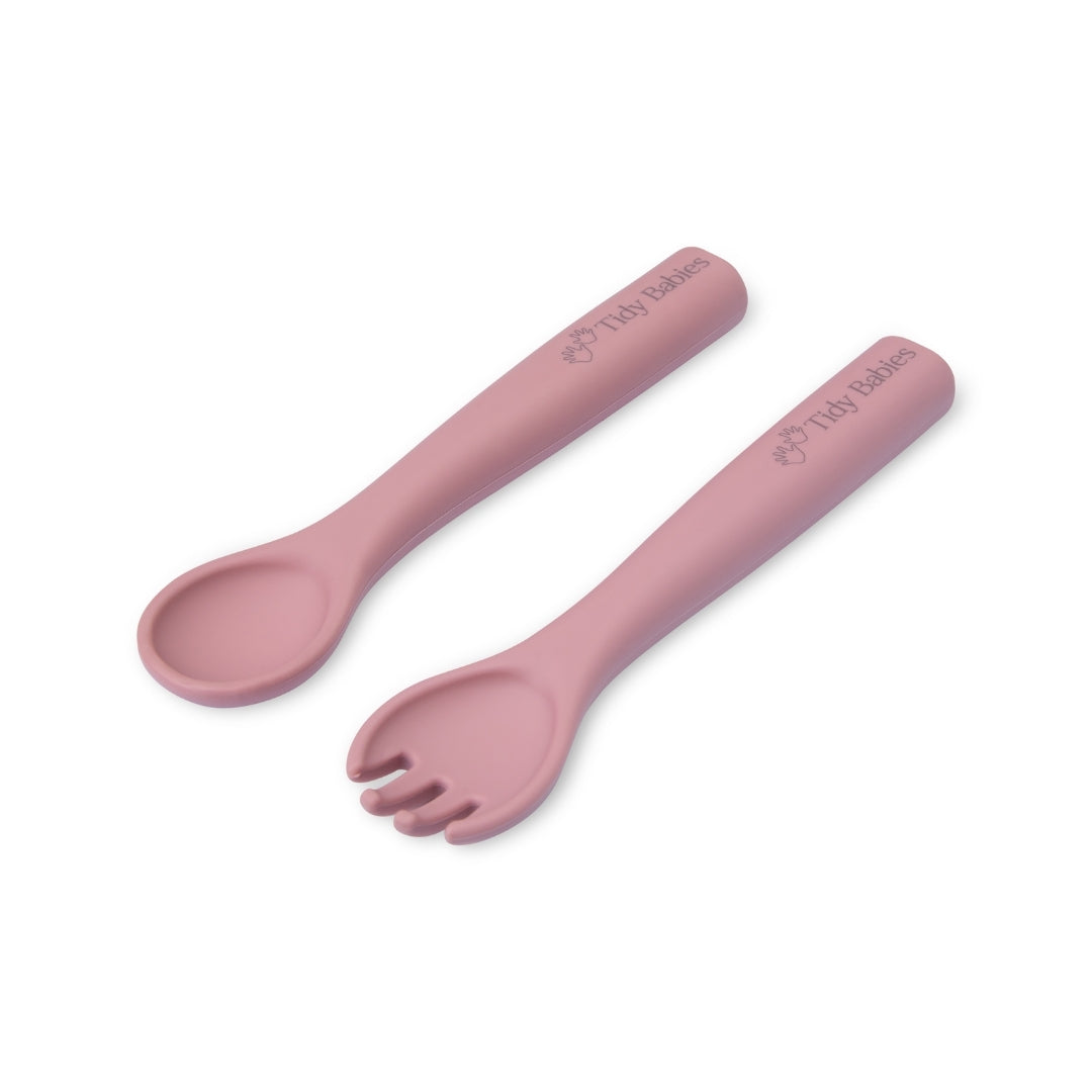 Silicone Baby Spoon & Fork Cutlery Set - Cutlery Silicone Baby Spoon & Fork Set – Soft Bpa-free Utensils for Self-feeding
