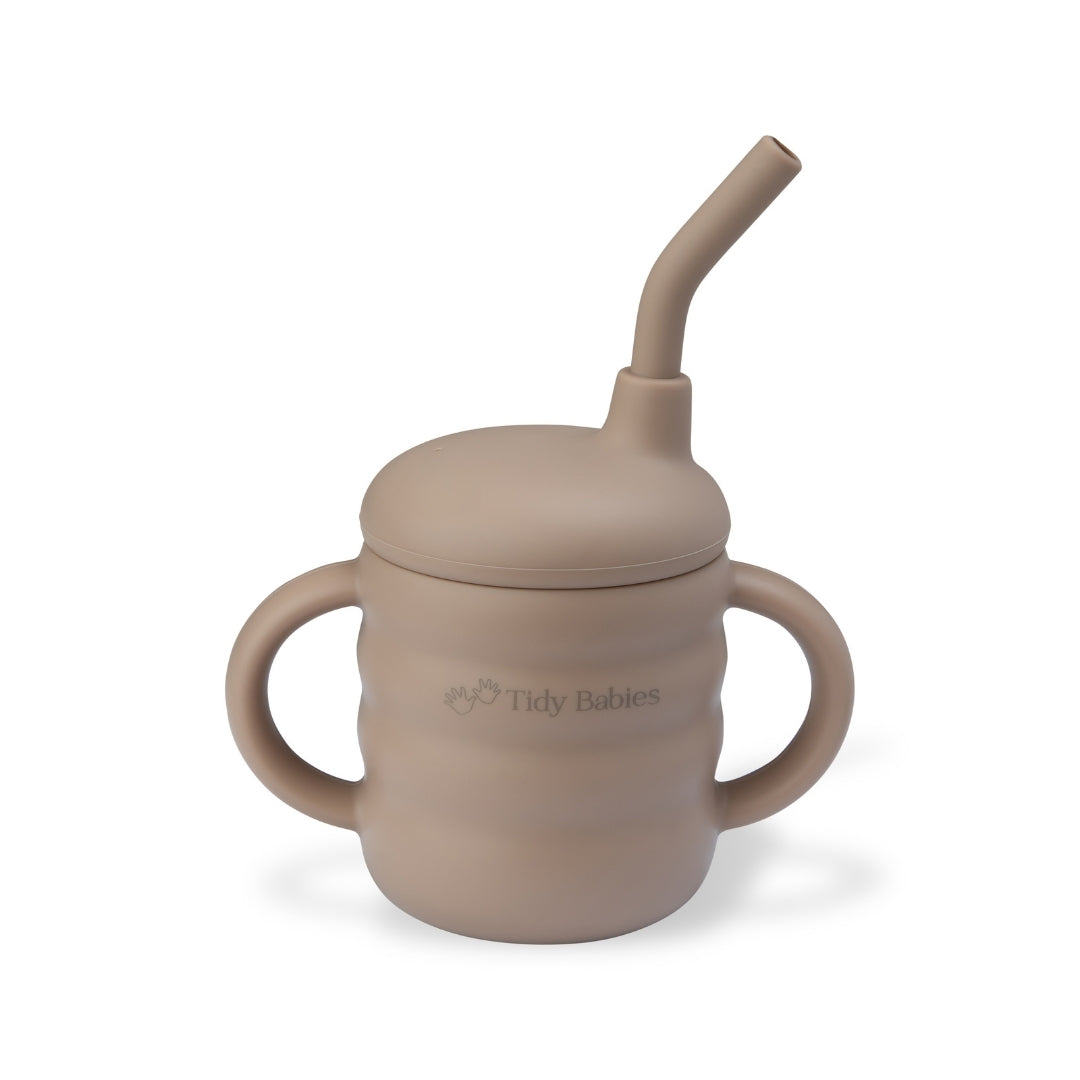 Silicone Baby Straw Sippy Cup with Handles - Silicone Drinking Cups Silicone Baby Straw Sippy Cup – Bpa-free & Easy-grip Handles