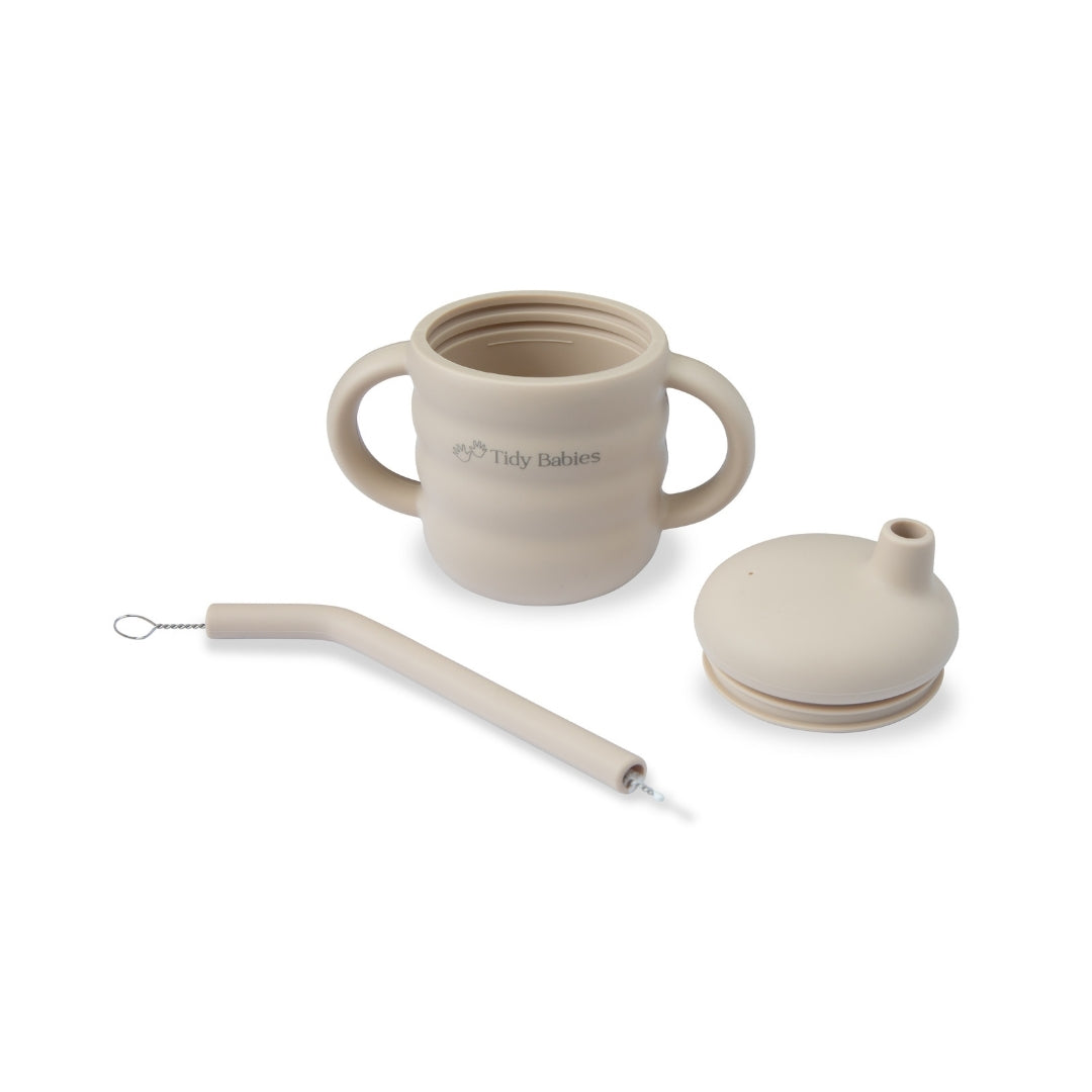 Silicone Baby Straw Sippy Cup with Handles - Silicone Drinking Cups Silicone Baby Straw Sippy Cup – Bpa-free & Easy-grip Handles