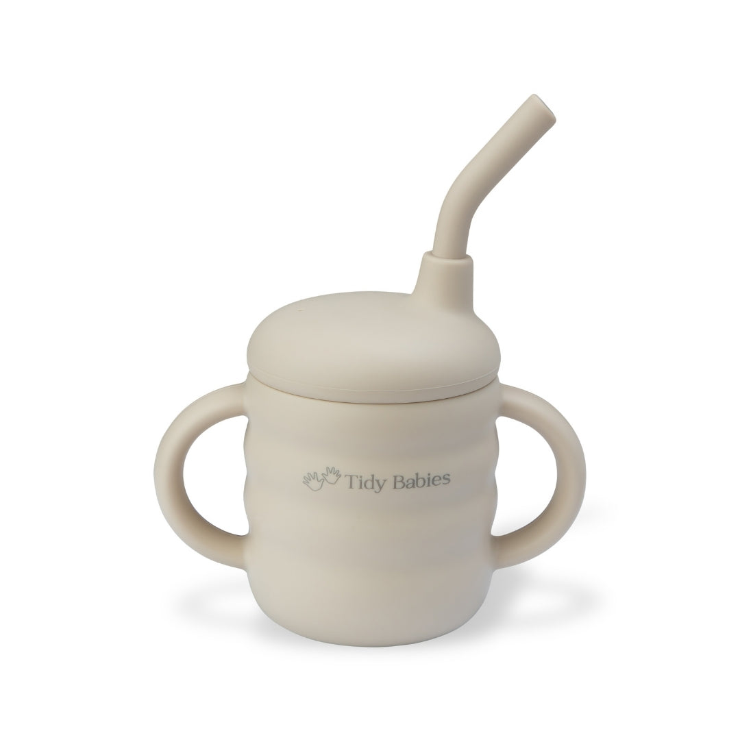 Silicone Baby Straw Sippy Cup with Handles - Silicone Drinking Cups Silicone Baby Straw Sippy Cup – Bpa-free & Easy-grip Handles
