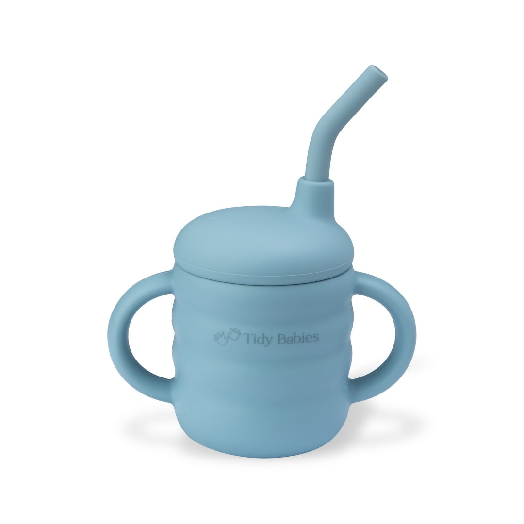 Silicone Baby Straw Sippy Cup with Handles - Silicone Drinking Cups Silicone Baby Straw Sippy Cup – Bpa-free & Easy-grip Handles