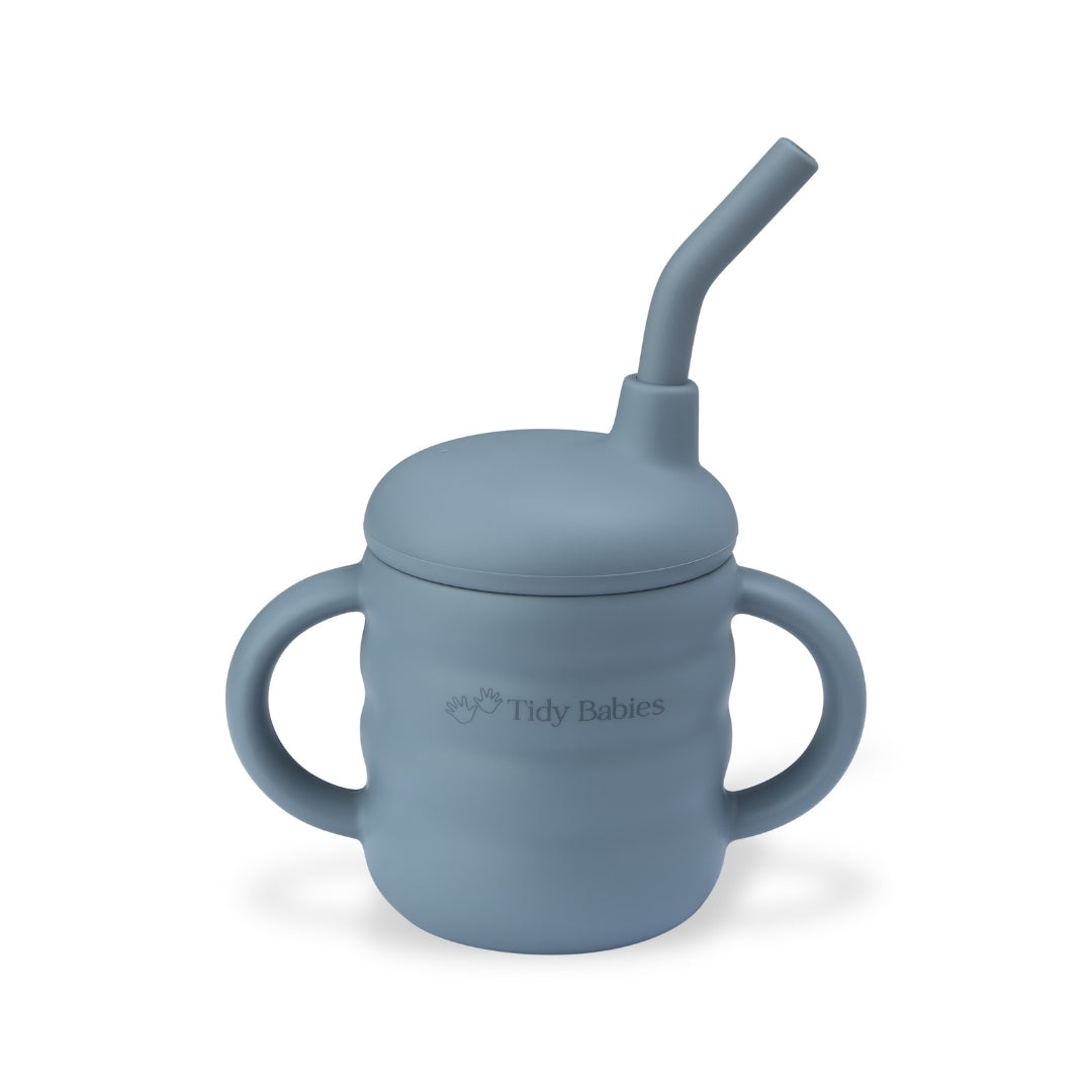 Silicone Baby Straw Sippy Cup with Handles - Silicone Drinking Cups Silicone Baby Straw Sippy Cup – Bpa-free & Easy-grip Handles