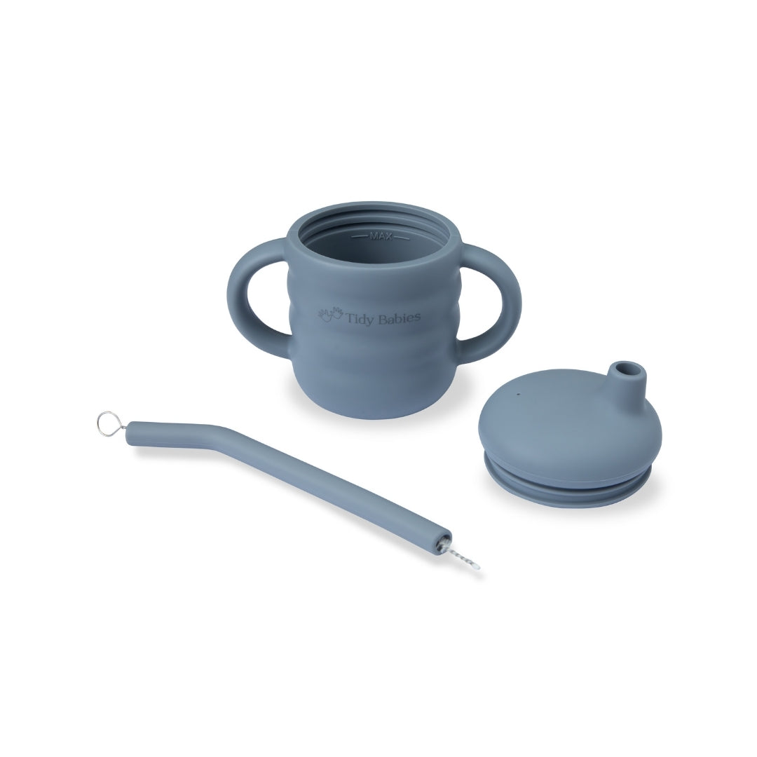 Silicone Baby Straw Sippy Cup with Handles - Silicone Drinking Cups Silicone Baby Straw Sippy Cup – Bpa-free & Easy-grip Handles