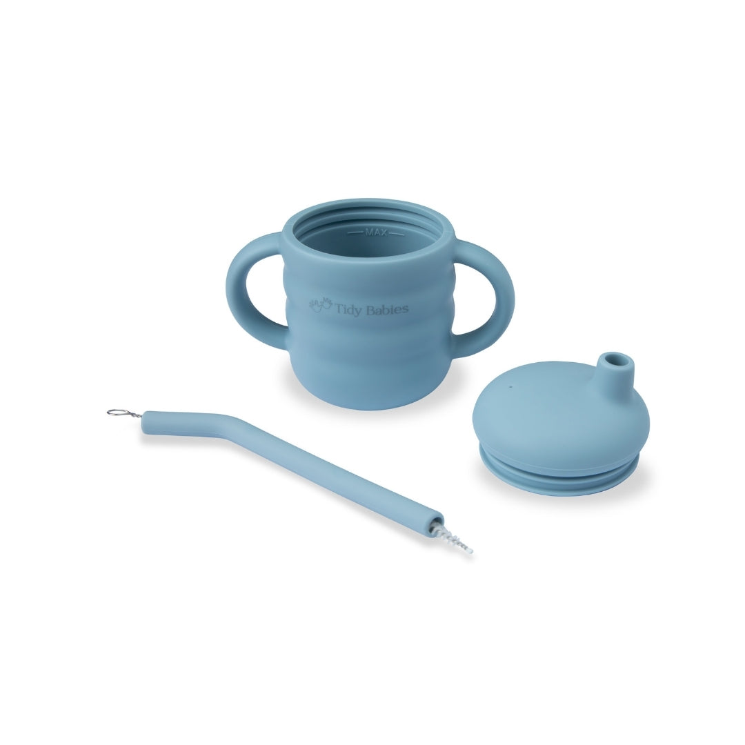 Silicone Baby Straw Sippy Cup with Handles - Silicone Drinking Cups Silicone Baby Straw Sippy Cup – Bpa-free & Easy-grip Handles