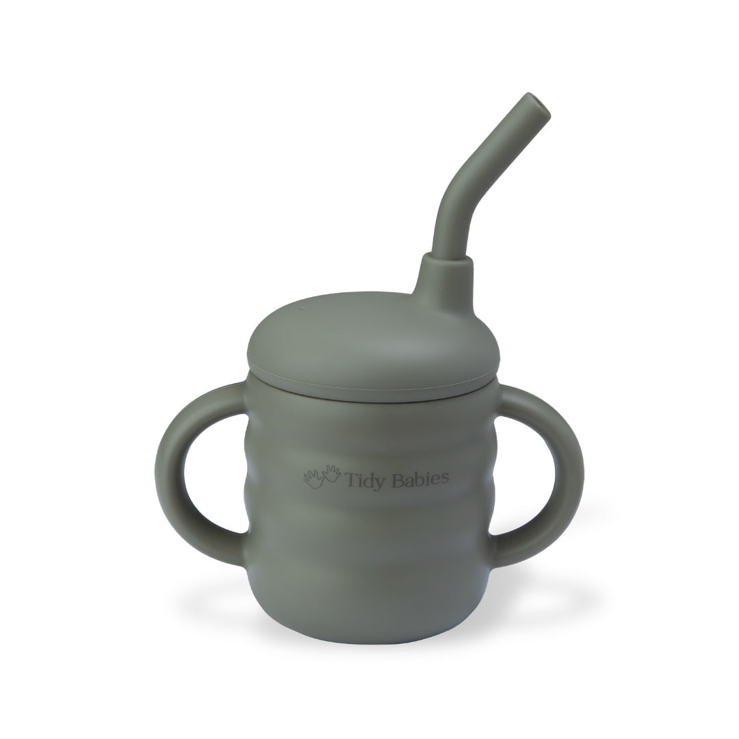 Silicone Baby Straw Sippy Cup with Handles - Silicone Drinking Cups Silicone Baby Straw Sippy Cup – Bpa-free & Easy-grip Handles