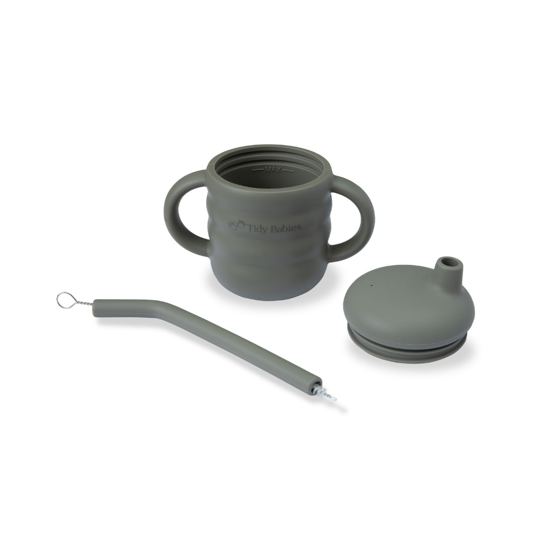Silicone Baby Straw Sippy Cup with Handles - Silicone Drinking Cups Silicone Baby Straw Sippy Cup – Bpa-free & Easy-grip Handles