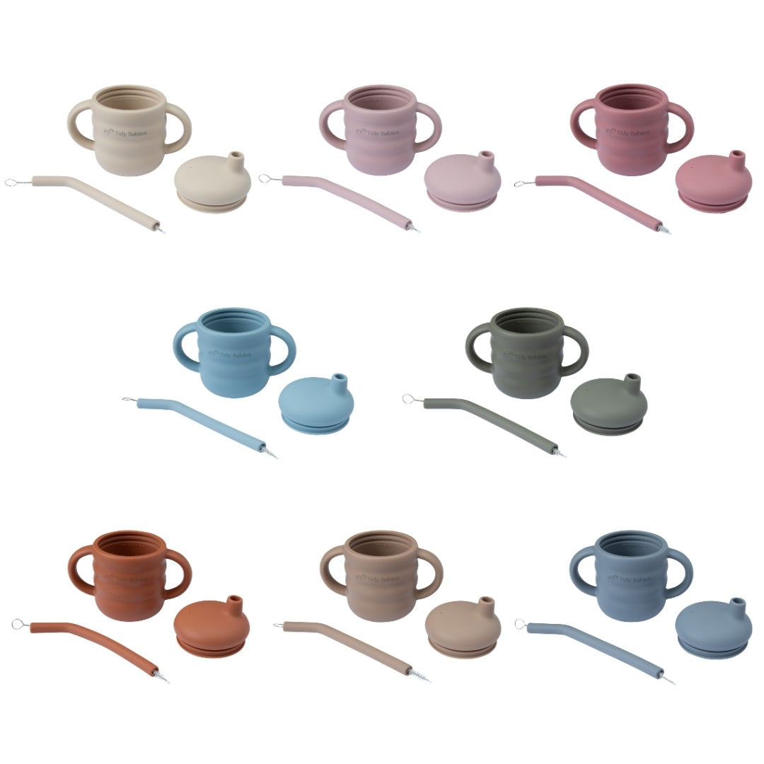 Silicone Baby Straw Sippy Cup with Handles - Silicone Drinking Cups Silicone Baby Straw Sippy Cup – Bpa-free & Easy-grip Handles