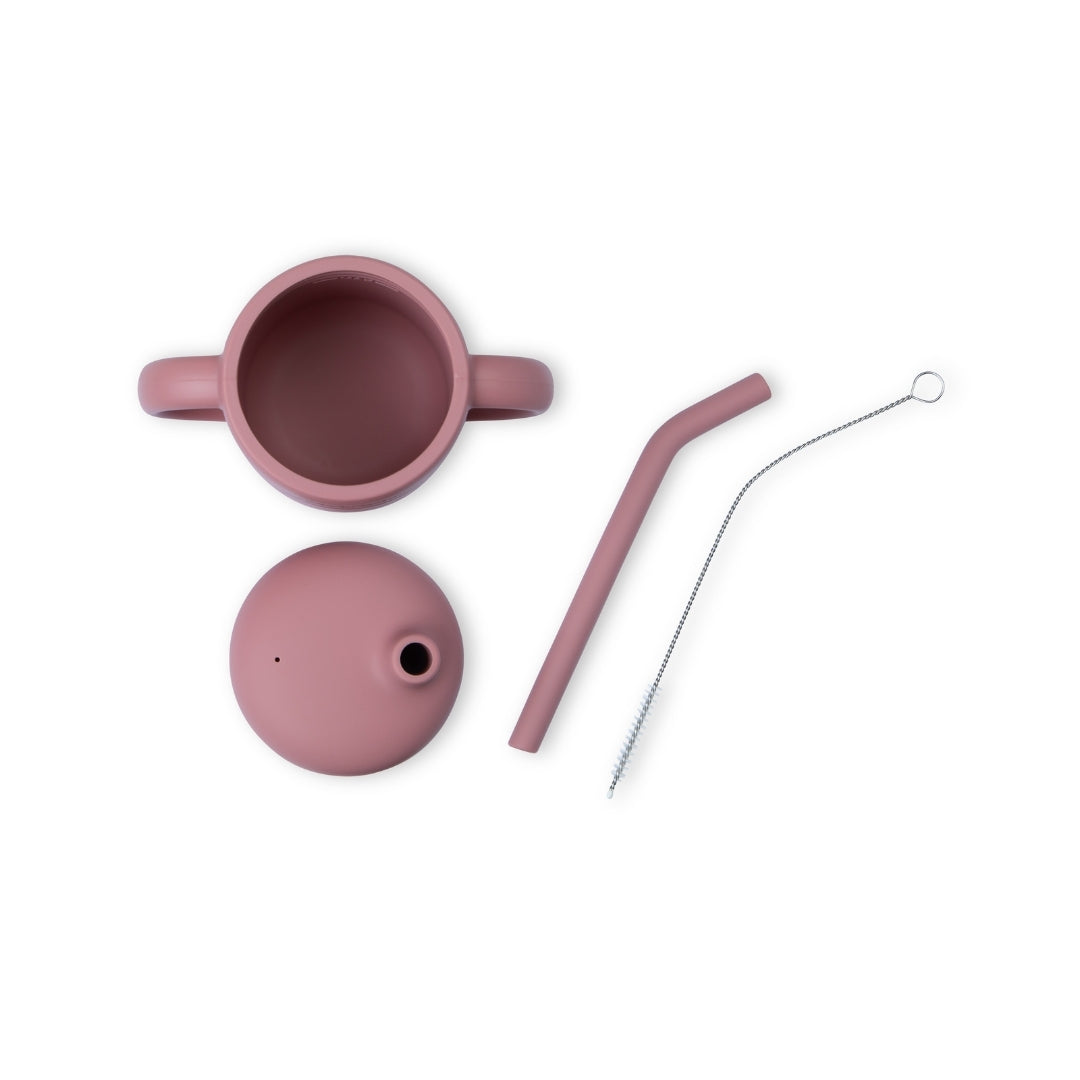Silicone Baby Straw Sippy Cup with Handles - Silicone Drinking Cups Silicone Baby Straw Sippy Cup – Bpa-free & Easy-grip Handles