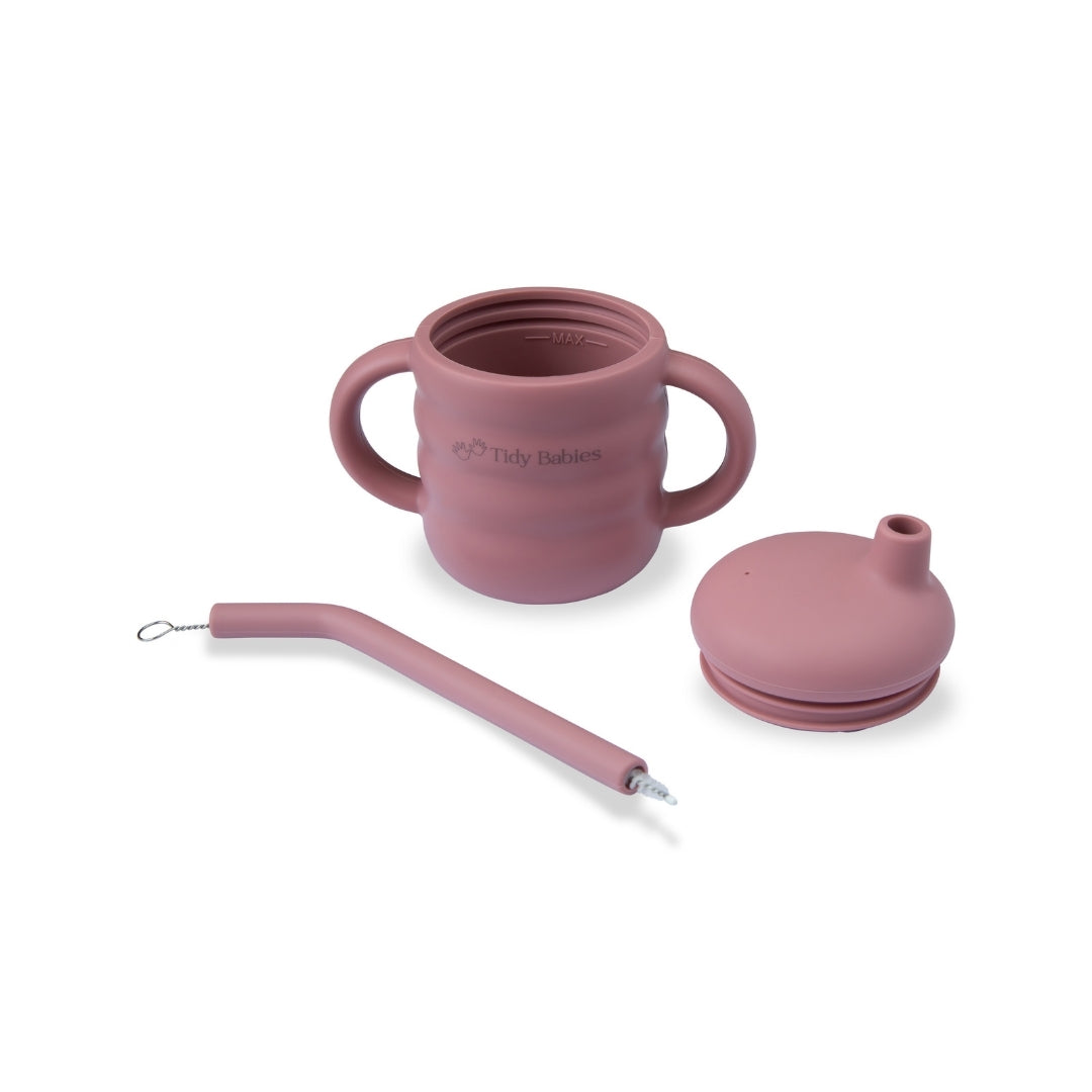 Silicone Baby Straw Sippy Cup with Handles - Silicone Drinking Cups Silicone Baby Straw Sippy Cup – Bpa-free & Easy-grip Handles