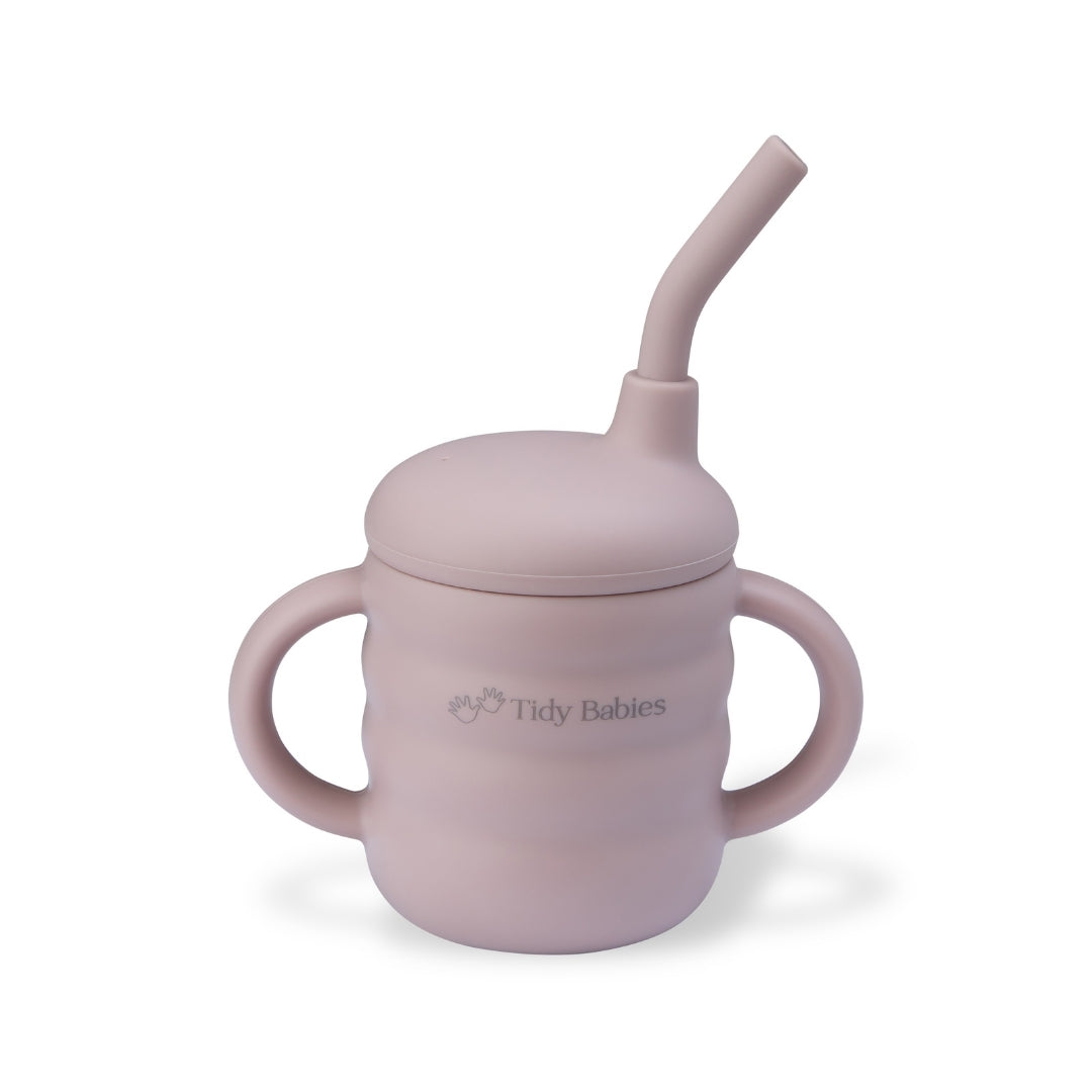 Silicone Baby Straw Sippy Cup with Handles - Silicone Drinking Cups Silicone Baby Straw Sippy Cup – Bpa-free & Easy-grip Handles