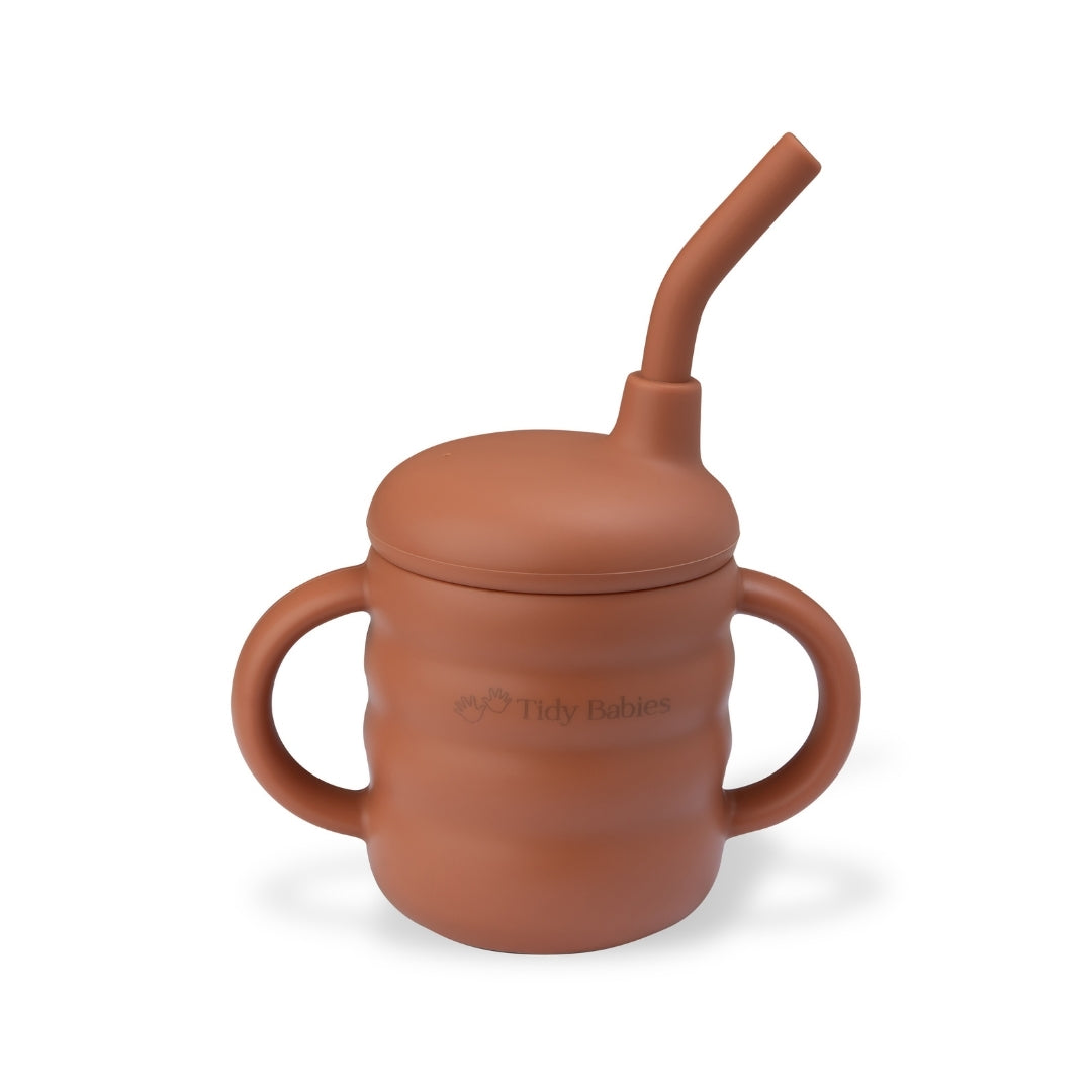 Silicone Baby Straw Sippy Cup with Handles - Silicone Drinking Cups Silicone Baby Straw Sippy Cup – Bpa-free & Easy-grip Handles
