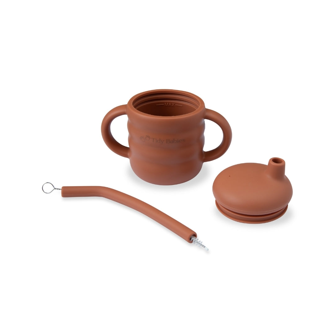 Silicone Baby Straw Sippy Cup with Handles - Silicone Drinking Cups Silicone Baby Straw Sippy Cup – Bpa-free & Easy-grip Handles