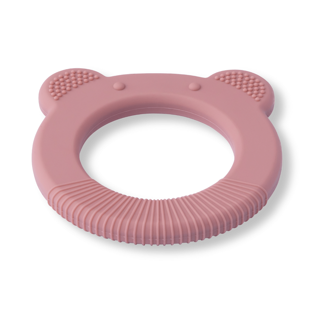 Silicone Baby Teether Teddy Bear - Rose - Silicone Teether Silicone Teddy Bear Baby Teether – Bpa-free Chew Toy for Gums