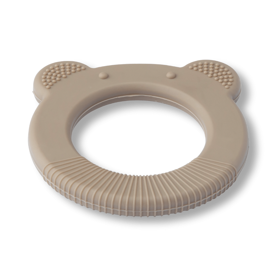 Silicone Baby Teether Teddy Bear - Taupe - Silicone Teether Silicone Teddy Bear Baby Teether – Bpa-free Chew Toy for Gums