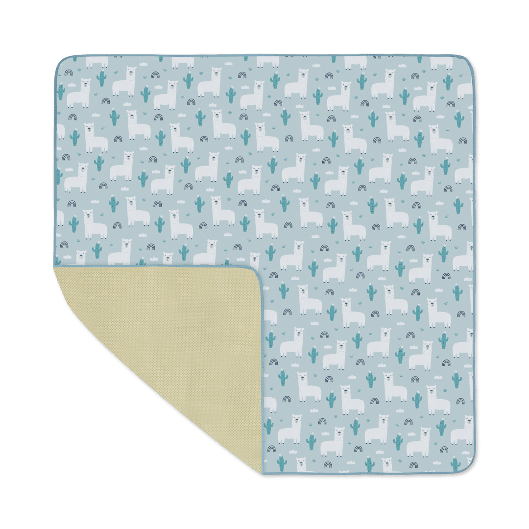 Splat Mat Messy Floor Mealtime Cover Perfect For Keeping Floors Clean - Happy Alpacas - Floor Mat