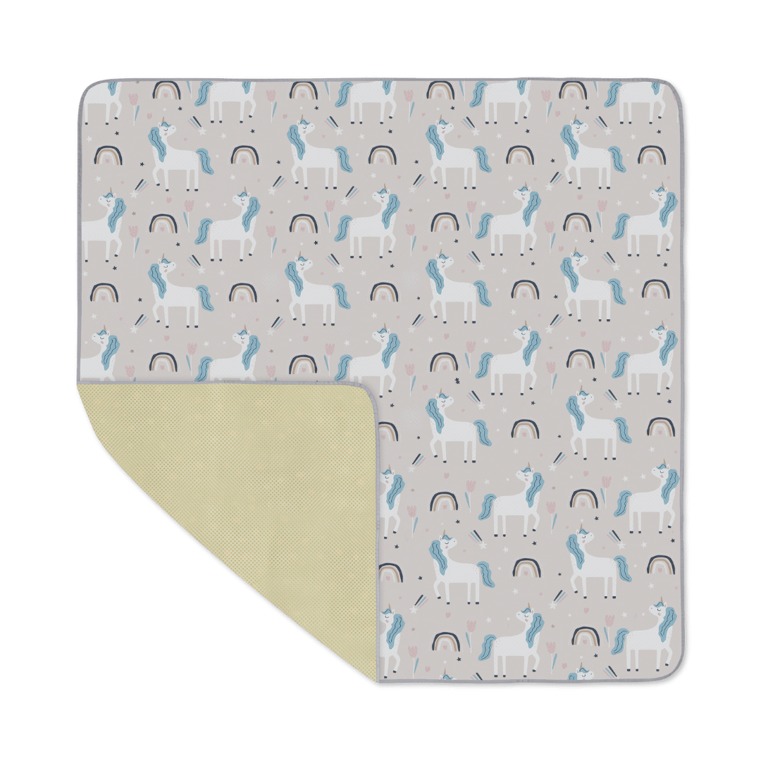 Splat Mat Messy Floor Mealtime Cover Perfect For Keeping Floors Clean - Unicorn Rainbows - Floor Mat